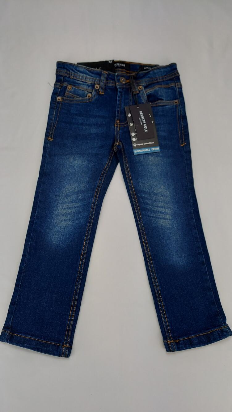 Kenneth Cole New York Boys 4T Stretch Slim Fit Dark Wash Denim Jeans